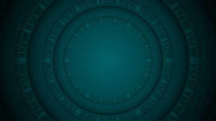 Aufkleber - Vector circuit board background technology. advanced circle element technology. Vector illustration banner background template.