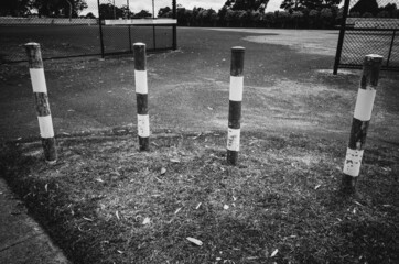 Wall Mural - Safety bollards