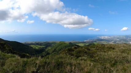 Wall Mural - amazing green landscape on the azores island sao miguel