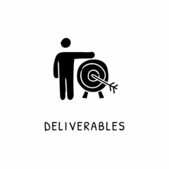 Wall Mural - DELIVERABLES icon in vector. Logotype - Doodle