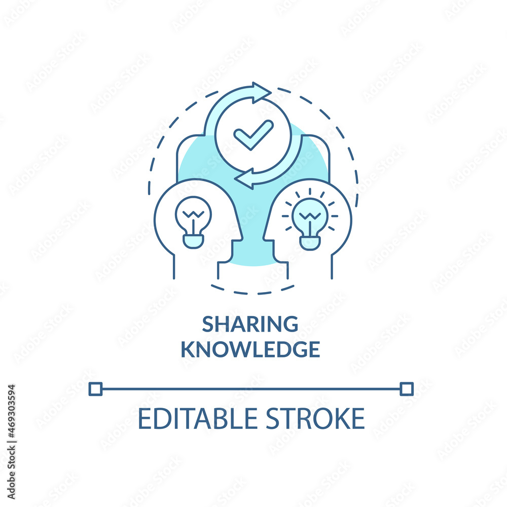 Knowledge transfer concept icon. Information exchange. Skillsharing ...