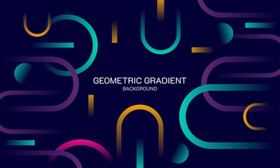 Wall Mural - Geometric abstract background with gradients.
