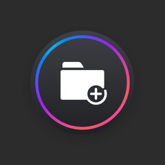 Canvas Print - Add Folder -  UI Icon