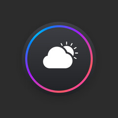 Canvas Print - Mostly Cloudy -  UI Icon