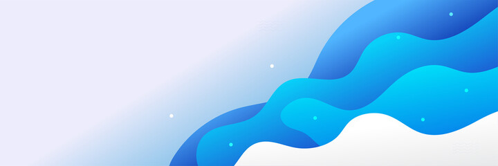 modern gradient blue wave liquid curve abstract banner background with geometric shapes. colorful ho