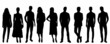 © zolotons - people stand, black silhouette vector, isolated, icon