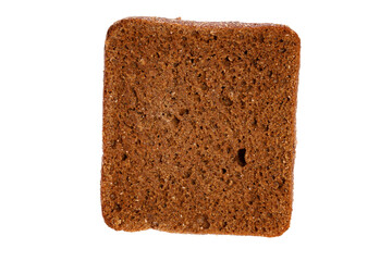 Aufkleber - slice of rye bread isolated on white background