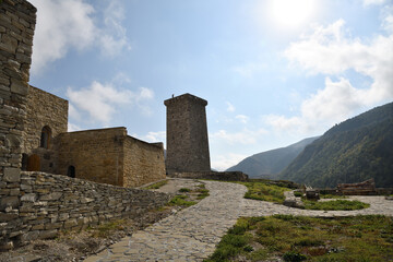 Wall Mural - Tower in Khoy village. Chechnya, Russia, Caucasus