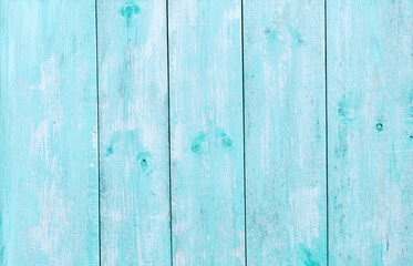 Wall Mural - Vintage Light Cyan Rustic Wood Background