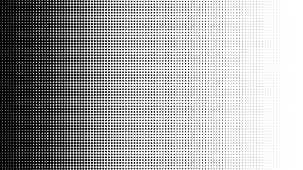 Poster - gradient of halftone black dots on a white background. pop art texture. comic background. vector ill