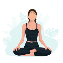 Yoga Woman In Lotus Pose