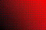 Fototapeta Boho - Trame dégradée pointillé noir fond rouge