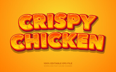 Wall Mural - Crispy Chicken editable text style effect	