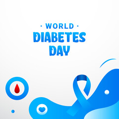 Wall Mural - World Diabetes Day Design Background For Greeting Moment