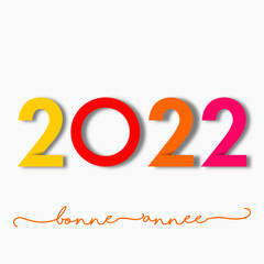 Wall Mural - 2022 - Bonne année - happy new year