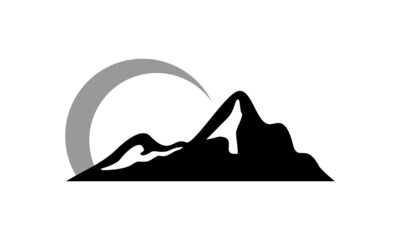 Wall Mural - logo mountain landscape icon vector