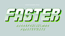 Silver And Gren Italic Futuristic Sports Gaming Typography
