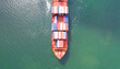 © Media  - international cargo ship Container transport business international trade import export commerce logistics international trade concept and international transport using seafaring