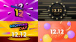 © Framehay - 12.12 Sale Web Banner Background Illustration in Set