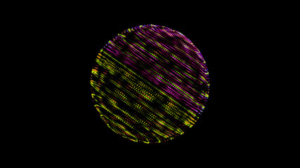 Fototapete - Abstract 3d sphere made of dots. Particles of a sphere. Futuristic technology style. particles in the shape of a ball.