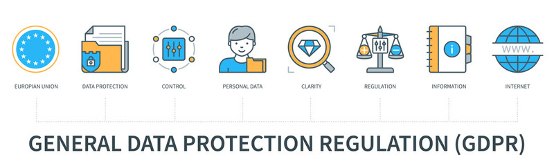 Aufkleber - General data protection regulation infographicS