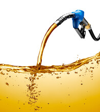 Fuel Pumping Out From A Gasoline Pump - 3D Rendering