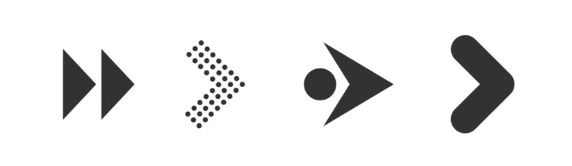 Poster - Arrows black set icons. Arrow collection. Arrow. Modern simple arrows.