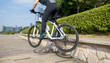 © lzf - Riding bike jumping down stairs on the coast path