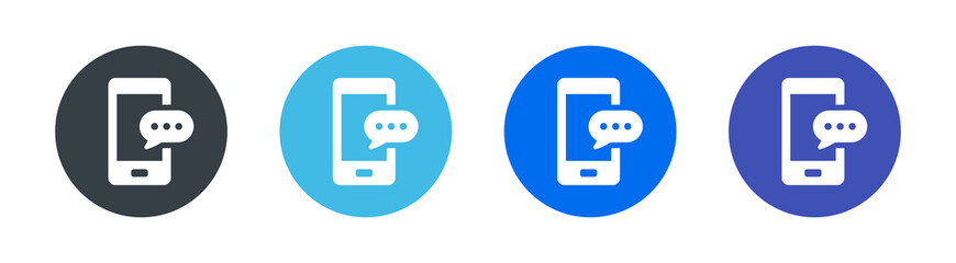 Poster - Mobile Phone text message icon vector illustration
