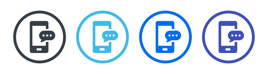 Poster - Smartphone message phone text icon symbol vector illustration