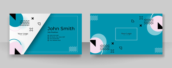 Modern trendy business card template with colorful abstract background. Modern Business Card - Creative and Clean Business Card Template.