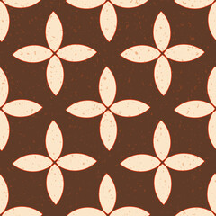 Poster - Off white ornament vector seamless repeat pattern print background