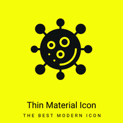 Sticker - Bacteria minimal bright yellow material icon