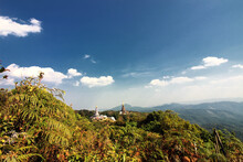 View Of The King And Queen Temples Located On Top Of Kew Mae Pan Mountain At Doi Inthanon National Park, Thailand
