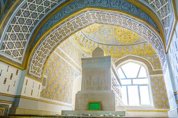 Wall Mural - Tomb of Al Hakim At Termezi, Sufi saint (died 859 AD) in Termez, Uzbekistan. Located in mosque with same name. Translation of inscription: 