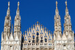 © robertharding - Milan Cathedral. The west facade of the Duomo. The Gothic style cathedral is dedicated to St Mary