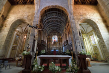 Nossa Senhora Da Oliveira Church, Choir And Main Altar, Guimaraes, Minho, Portugal