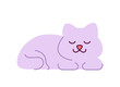 © garikprost - Sleeping cartoon cute cat vector illustration