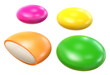 set of colorful dragee candies. 3d illustration.