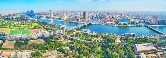 Poster - The skyline of Cairo Downtown in Cairo, Egypt