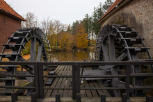 Cogwheel From Watermill In Holland In Nature Area Singraven