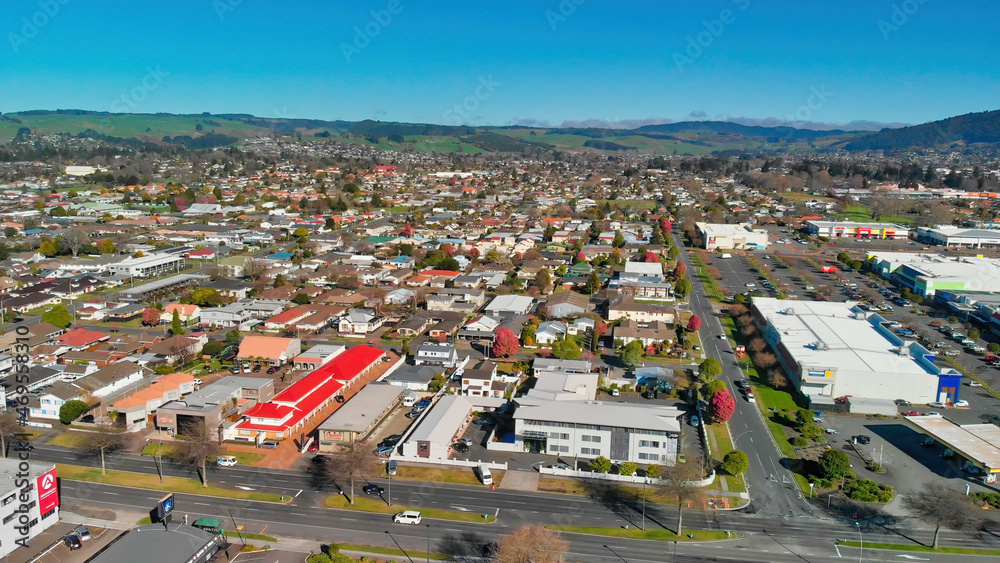 Countdown Rotorua ROTORUA, NEW ZEALAND - SEPTEMBER 5, 2018: Aerial view of Countdown ...