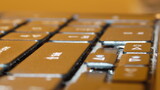 Fototapeta Perspektywa 3d - credit card on keyboard