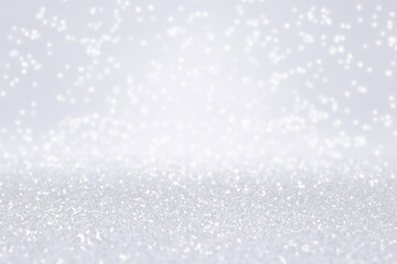Wall Mural - White glitter shiny diamond jewelry or Christmas sparkle shine background