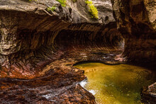 Magnificent Subway Gorge Landmark In The Zion National Park In Utah