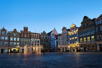 Wall Mural - The Old Market Square with historic tenement houses andl and christmas decorations