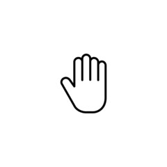 Poster - Hand icon, Hand stop icon vector