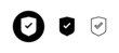 © avaicon - Shield check mark icons set. Protection approve sign. Insurance icon