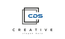 CDS Square Frame Three Letters Logo Design Vector