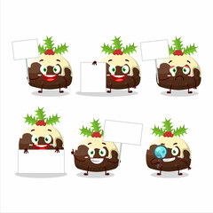 Poster - Pudding cake christmas cartoon character bring information board